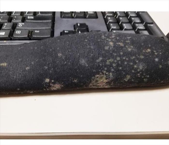 Keyboard on top of a moldy keyboard pad